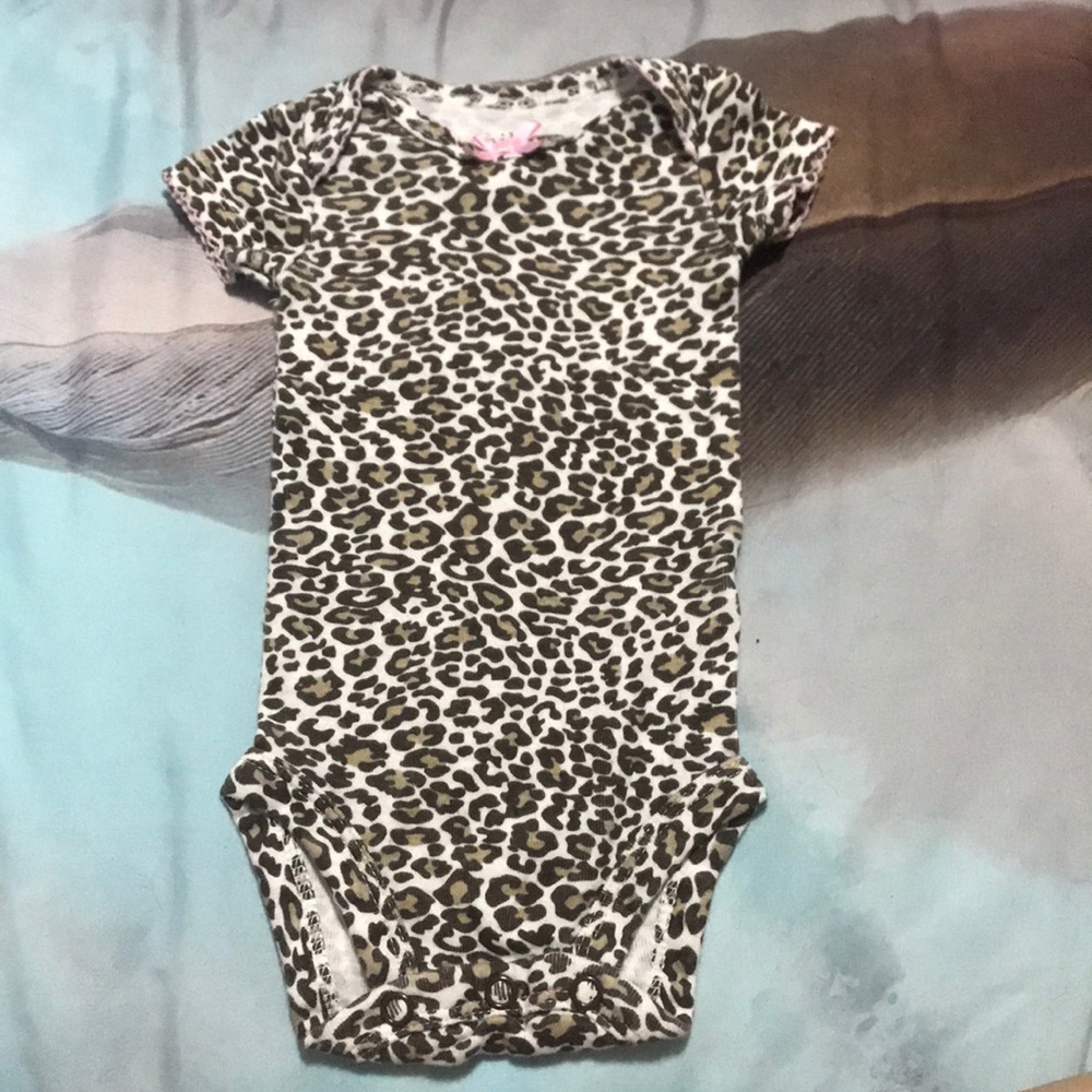 Leopard print onesie
